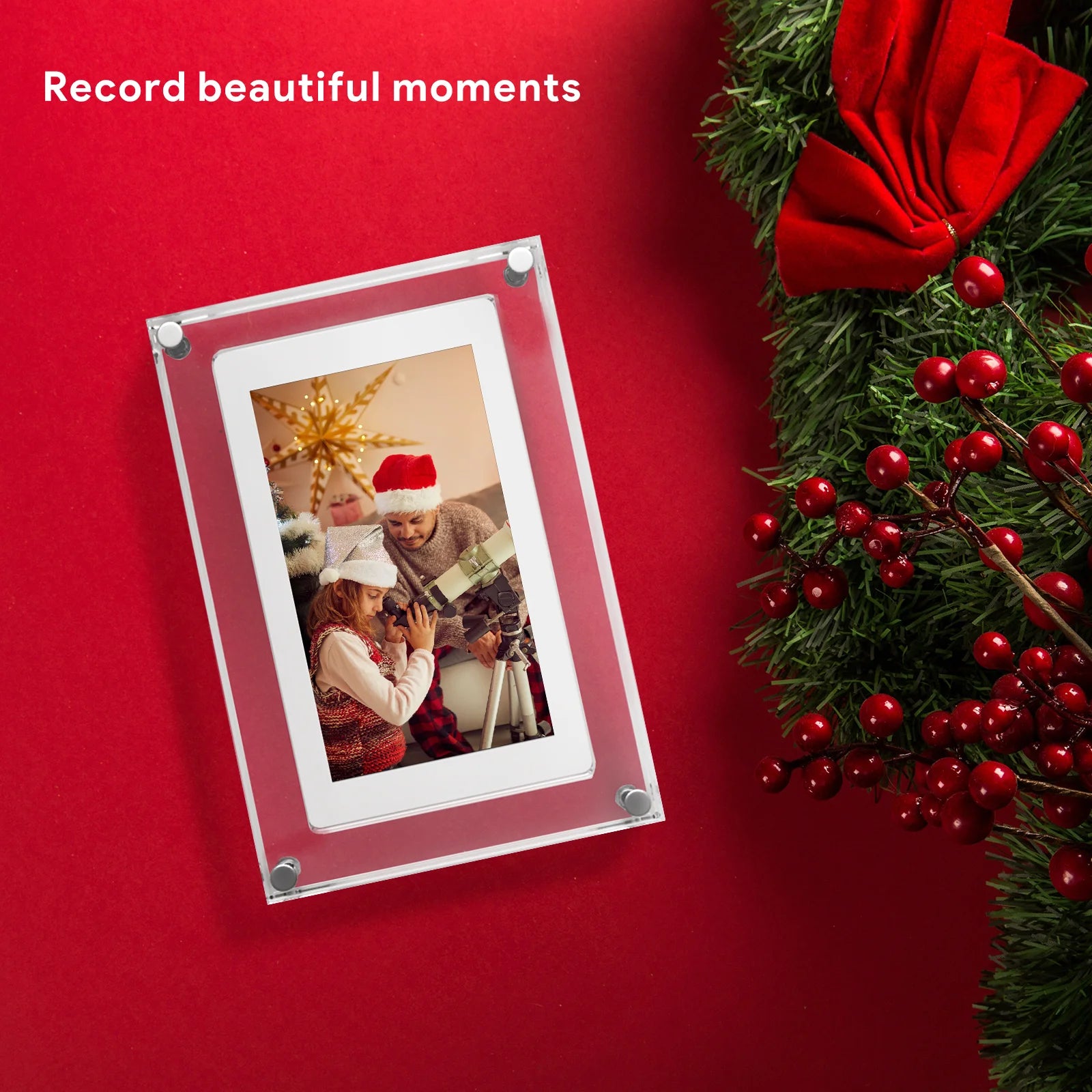 BIG Promotion 5 Inch Acrylic Digital Photo Frame Vertical Display ONLY 1000 AMH 2GB Memory Best Gift for Family